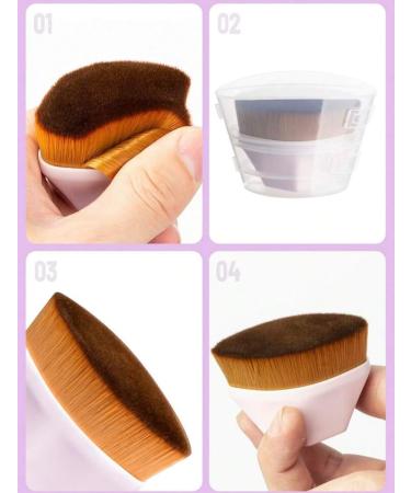 Travel Ready Foundation & Tanning Brush - Dual-Use Kabuki Brush for Face & Hands | Soft Lavender | Portable with Travel Box - Perfect for On-the-Go Application - Buy Online on GoSupps.com