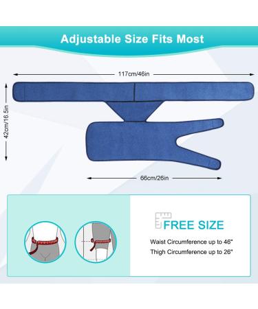 Buy Hip Brace Groin Support for Sciatica Pain Relief | Compression Hip Wrap Protector for Joints & Muscle Recovery (Navy Blue) | Fast International Shipping - Buy Online on GoSupps.com