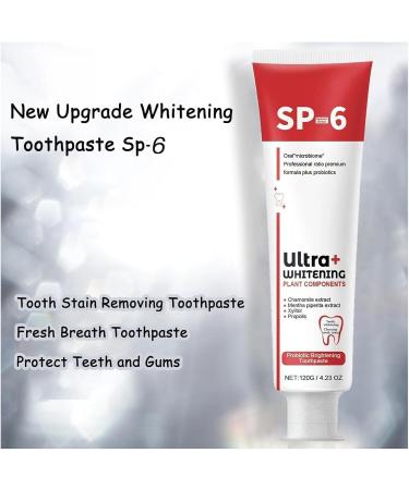 SP 6 Ultra Whitening Toothpaste - Probiotic Brightening & Deep Cleaning Care (1 PC) | Best International Shipping - Buy Online on GoSupps.com