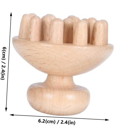 Beaupretty Handheld Wooden Massage Comb - Scalp Massager & Hairbrush Tool for Relaxation | Beech Wood Meridian Shampoo Comb for Men - Buy Online on GoSupps.com