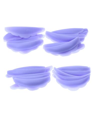 DOITOOL 20 Pairs Eyelash Silicone Patch L Curl Lash Rod Green Suit Pink Eyelash Curler Lashes Shield Medium Eyelash Perm Eyelash Lift Lash Lift Pads Purple Curly Gasket 4.5x1.4cm