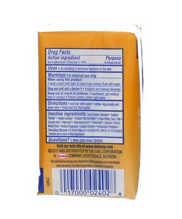 Dial Bar Soap Gold 4oz 3 Pack - Moisturizing & Antibacterial Cleansing Bars - Buy Online on GoSupps.com