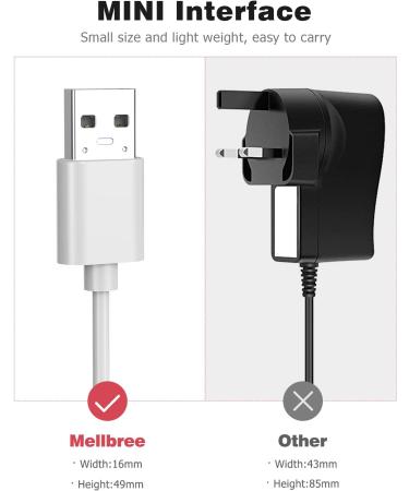Magnetic USB-DC Charging Cable Set for Wireless Massager | Mellbree 2-Pin 6mm Replacement Cable - No Polarity Restrictions - Buy Online on GoSupps.com