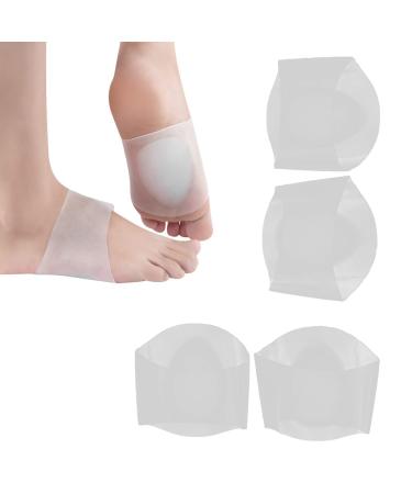 Arch Support Pad 2 Pairs Arch Support Silicone Flat Foot Insole Elastic Orthopaedic Shoe Pad Footbed Enhancer