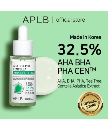 APLB AHA BHA PHA Centella Ampoule Serum | Exfoliating Korean Skincare for Revitalized Skin Texture | 32.5% Active Ingredients Long-Lasting Moisture - Buy Online on GoSupps.com