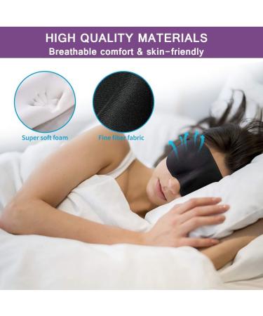 RunChao 3D Memory Foam Sleep Eye Mask with Ear Plugs - Light Blocking Adjustable Strap for Men and Women | Ideal for Sleeping, Shift Work, Naps - Buy Online on GoSupps.com