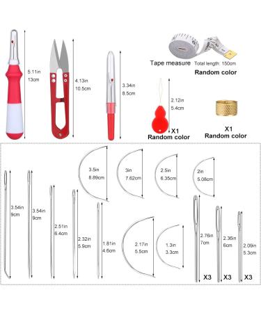 46 Pcs Leather Sewing Kit - Upholstery Repair Set for DIY Sewing - Leather Craft Tools for Beginners and Professionals - Buy Online on GoSupps.com