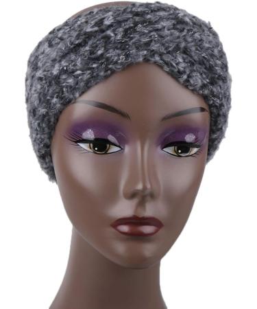 Lurrose Knitting Hair Band Woolen Crossed Headband Wide Rim Headwrap Twist Winter Headwear for Women Girls Black - Buy Online on GoSupps.com