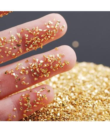 dijiusidy Nail Art Crushed Glass Stones Irregular Glitter Crystal Fragment DIY Rhinestone Fillers Mobile Phone Jewelry Making Gold - Buy Online on GoSupps.com