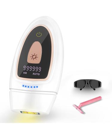 IPL Hair Removal, Laser Hair Removal for Women Permanent Hair Removal Device 999,999 Flashes, At-Home Painless Hair Removal on Armpits Bikini Line Upper Lip Legs Arms, Corded