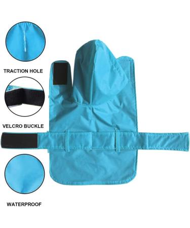 Premium Waterproof Dog Coat - Soft Lining Rain Jacket for Small Medium & Large Dogs (11-71) - Blue XL - Buy Online on GoSupps.com