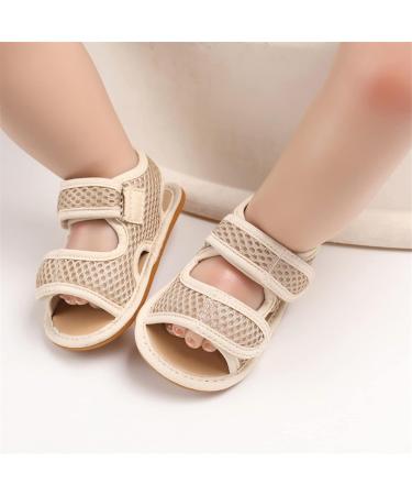 RVROVIC Baby Sandals | Soft Anti-Slip Rubber Sole | Toddler First Walkers | 6-12 Months | Khaki - Buy Online on GoSupps.com