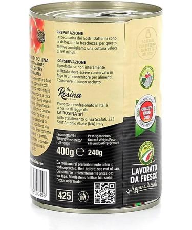  La Rosina 24 x La Rosina Tomodorino Datterino di Colline Italian cherry tomatoes 400g box - Buy Online on GoSupps.com