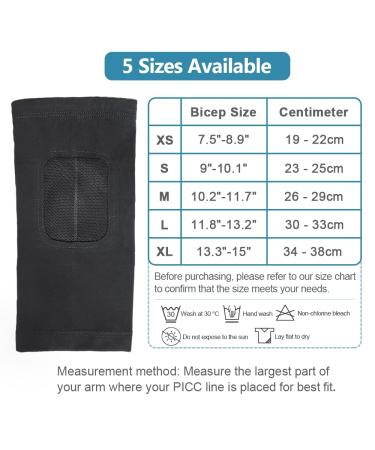WXFEXIA PICC Line Cover with Mesh Viewing Window Breathable Upper or Lower Arm Line Sleeve Comfort Cast Protector (M) - Buy Online on GoSupps.com