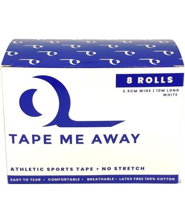 8-Pack Athletic Tape Easy Tear Strong Medical Wrap with Zinc Oxide | 1 Inch x 33 ft Best Support for Sports & Injury Recovery - Buy Online on GoSupps.com