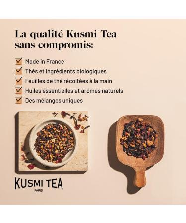 Kusmi Tea - Sweet Love Bio - M lange Aromatis de Th Noir Biologique Poivre Rose Guarana & pices - Fabriqu en France - Bo te Th M tal 100g - Quantit pour environ 50 Tasses - Buy Online on GoSupps.com