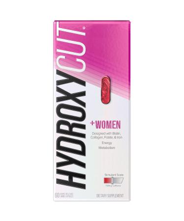 Hydroxycut + Women Pills with Biotin & Collagen | Hair Nails and Skin Vitamins | Iron Supplement | Energy Pills, 60 Count 60 Count (Pack of 1)