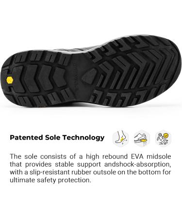 FitVille Men's Extra Wide Hiking Shoes with Arch Support - Rugged Core 9.5 Wide Black - Buy Online on GoSupps.com