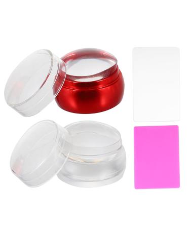 Beaupretty 2 Sets Manicure tools abs nail tools nail polish Nail Art Stamper tool manicure silicone beauty products aluminum nail nail art tools nail plate Nail Art Board seal die