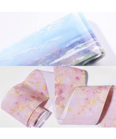 30 Sheet Holographic Nail Transfer Foils - Marble & Starry Sky Gold/Silver Stickers for Manicures - Buy Online on GoSupps.com