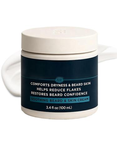 Softening Beard Cream Balm Plant Extracts - Facial Beard Moisturizer - for Dad Boyfriend Birthday Valentine's Day Christmas Home Bathroom Travel