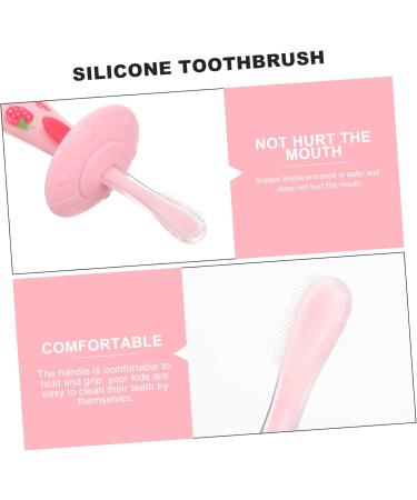 Tovinanna 3ST Children's Toothbrush Set - Portable Mouth Cleaner & Travel Accessory for Toddlers - Pink - Buy Online on GoSupps.com