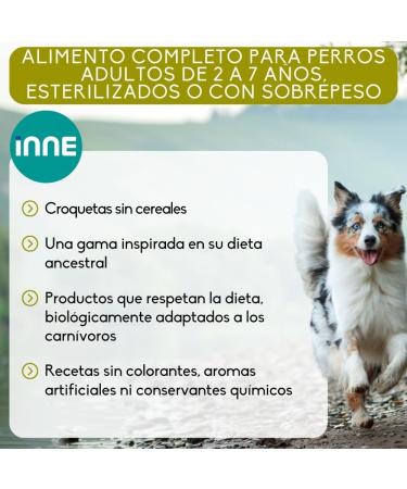 NUTRIVET - INNE Dog - Grain-free kibble - Sterilized or overweight adult dog - Poultry - 80% ingredients of animal origin - 3 kg - Buy Online on GoSupps.com