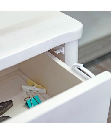 4 Pieces Invisible Drawer Safety Locks | Child Safety Cabinet Locks for Secure Furniture - Buy Online on GoSupps.com