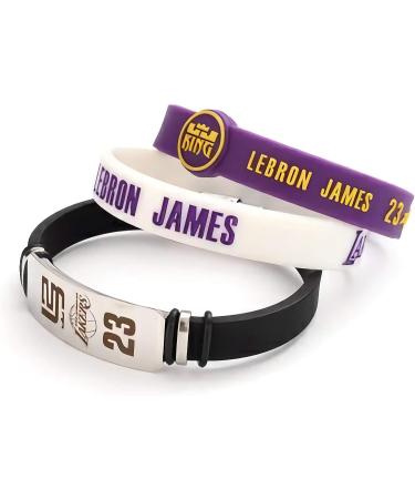 Petopian Black Mamba Kobe Basketball Wristbands - Set of 5 | Adjustable Silicone Bracelet | Sporty Memory Gift - Buy Online on GoSupps.com