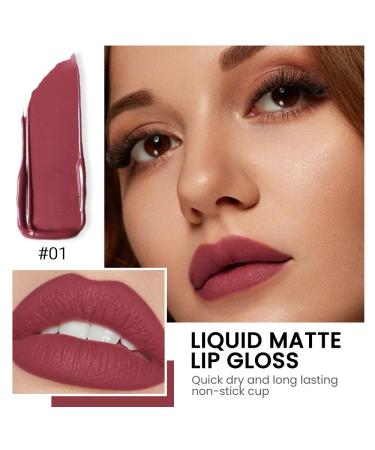 4Pcs Velvet Matte Liquid Lipstick Set | Long-Lasting Waterproof Lip Gloss - High Pigment Non-Stick Cup Perfect for Women - Buy Online on GoSupps.com