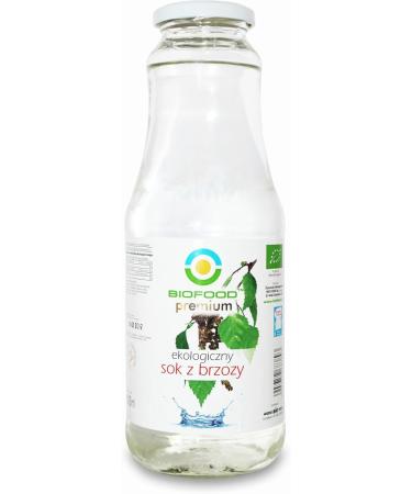  Biofood BIOFOOD Premium - 100% Natural Birch / Birch Juice Sugar Free Eco Farming 1000 ml Glass Bottle Resealable - Buy Online on GoSupps.com