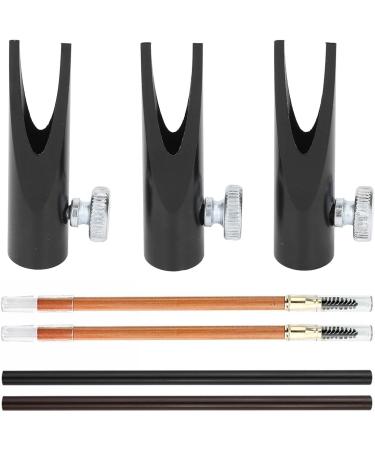 Aluminium Alloy Eyebrow Pencil Sharpener U Shape Slot Lightweight Easy Grip Detachable Cover for Beginners Makeup Artists Microblading Professionals (Black) - Buy Online on GoSupps.com