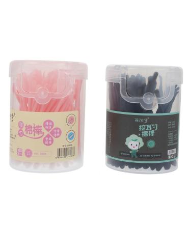 ORFOFE 200pcs Dual- Cotton Swabs for Ear Wax Removal Soft and Ergonomic Ear Cleaning Tools for Home Use Random Style