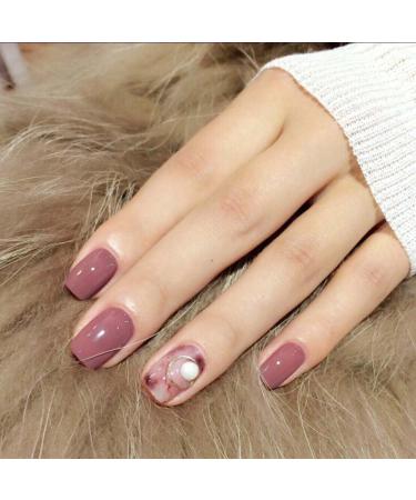 Shop Bohend Shiny Acrylic Short False Nails - Fashionable Nail Tips for Daily & Party Use | Perfect for Women & Girls - Buy Online on GoSupps.com