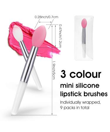 9PCS Silicone Lip Applicator Set - Reusable Lip Brush & Makeup Tool Kit for Lipsticks Eyeshadow & Cream Masks | International Shipping - Buy Online on GoSupps.com