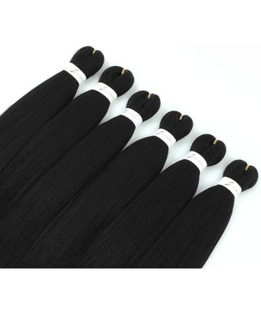 Pre-stretched Braiding Hair 26 inch 6 Packs Professional Synthetic Fiber Crochet EZ Braids Yaki Texture Braiding Hair Extensions 26 Inch (Pack of 6) 1B - Buy Online on GoSupps.com