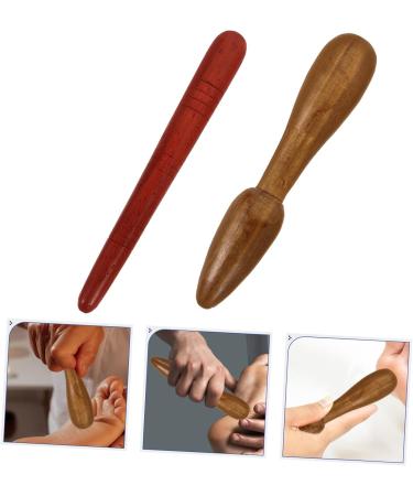 6-Piece Wooden Massage Stick Set - Muscle Scooter Hand Massager Reflex Zone Tools & Acupuncture Rods for Relaxation - Buy Online on GoSupps.com
