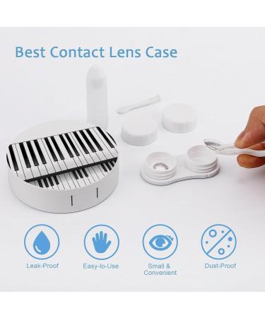 Piano Keys Contact Lens Case with Mirror | Cute & Portable Eye Kit for Travel - Buy Online on GoSupps.com