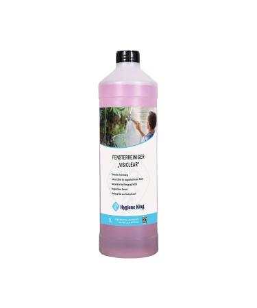 Hygiene King |Glass cleaner with lotus effect |1 liter |Concentrate for strip -free cleaning of glass surfaces such as windows mirrors and window frames 1 l (1 Pack)