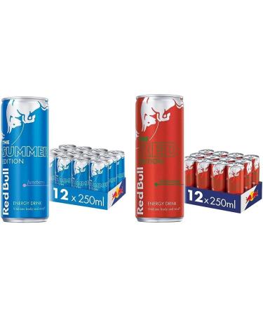 Red Bull Energy Drink Summer Edition Juneberry 250ml x12 Red Bull Energy Drink Red Edition Watermelon 250 ml x12