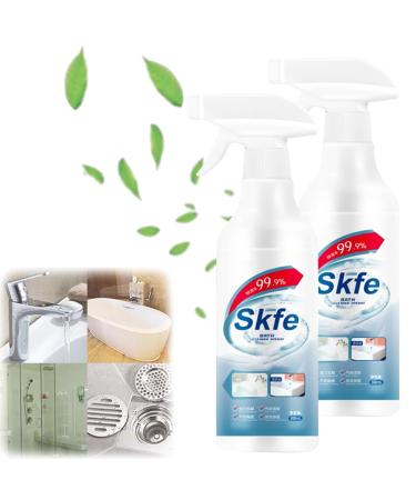 Skfe Bath Cleaner Spray 300ml/10.55fl oz Skfe Bathroom Stubborn Stains Cleaner Spray Limpiador De Manchas Dif Ciles Multipurpose Household Cleaning Spray for Bathroom Shower (2pcs)