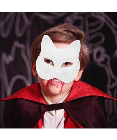 Paintable Kichvoe Cat Masks - 8 Pack Half-Face Carnival Masks for Dance Parties & Events | International Shipping Available - Buy Online on GoSupps.com
