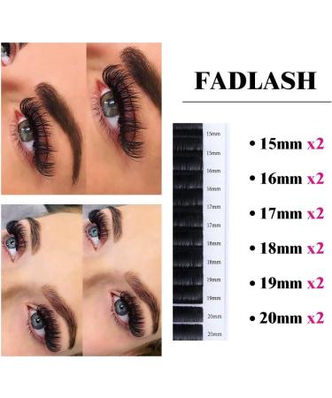 Fadlash Easy Fan Lashes C Curl 15-20mm Mixed Length - Natural Look Russian Eyelash Extensions - Buy Online on GoSupps.com