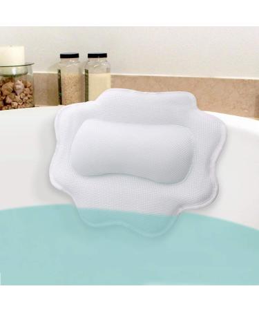 Beautybaby Bathtub Spa Pillow, Non-Slip 4 Strong Suction Cups, Bath Pillows for Tub, Head, Neck, Shoulder Support, Breathable Relax Comfort
