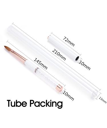 Shine Chance Acrylic Nail Brush Size 2 - 100% Real Kolinsky Art Brush for Professional Acrylic Powder Application - Handmade Manicure Tool for DIY and Salon Use - Buy Online on GoSupps.com