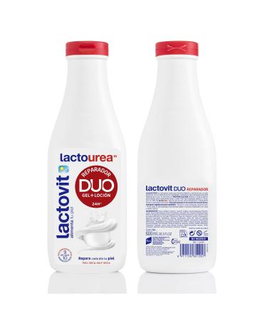 Lactovit Gel + Lactourea DUO Lotion - 50% Body Moisturizer for Dry Skin 600ml | International Shipping Available - Buy Online on GoSupps.com