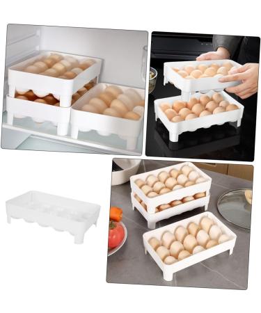 ETHZZLE Egg Carton 2pcs Egg Storage Box Refrigerator Organizers and Storage Egg Tray White Dog Plastic Kitchen Supplies - Buy Online on GoSupps.com