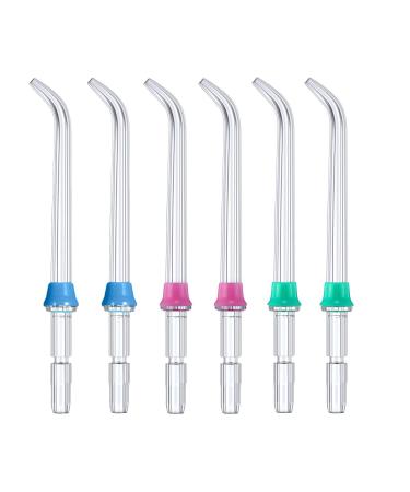 Replacement Classic Jet Tips Compatible With Waterpik Water Flossers and Other Brand Oral Irrigators, Flosser Refill Replacement Heads, Classic Jet Nozzle Accessories (6-Pack)