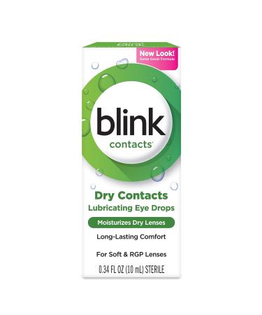 blink Contacts Lubricating Eye Drops 0.34 oz (Pack of 4) 0.34 Fl Oz (Pack of 4)