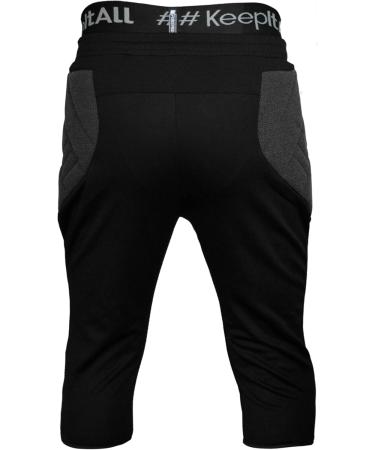 KEEPERsport Football Goalkeeper Pants - 3/4 Training Pants for Kids | High-Quality Teamsport Textile - Size 164 - Black - Buy Online on GoSupps.com